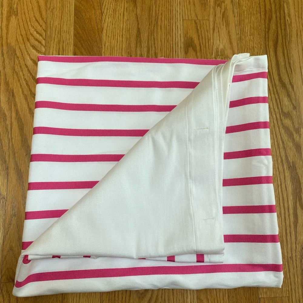Kate Spade New York Shower Curtain Hot Pink White Stripes Harbour Stripe Barbie